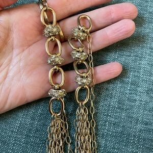 Elegant Goldtone Waterfall Necklace